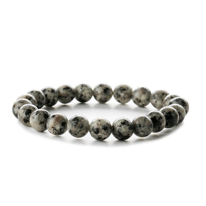 Retro Round Beaded Natural Stone Unisex Bracelets 1 Piece