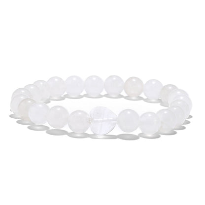 Retro Round Beaded Natural Stone Unisex Bracelets 1 Piece