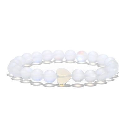 Retro Round Beaded Natural Stone Unisex Bracelets 1 Piece