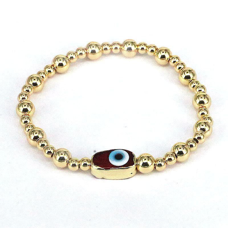 Fashion Devil's Eye Copper Gold Plated Bracelets 1 Piece