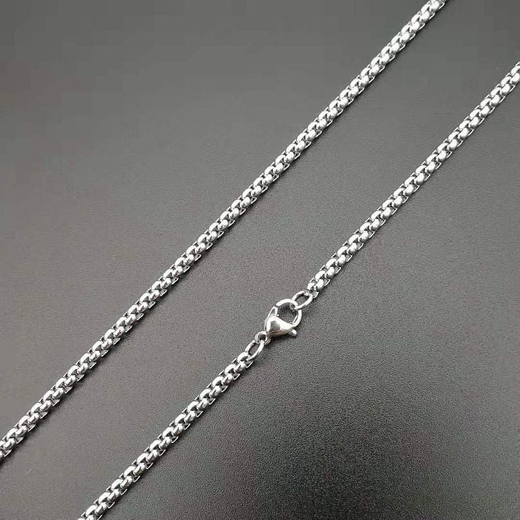 Basic Number Stainless Steel Plating Inlay Artificial Diamond Charms Necklace