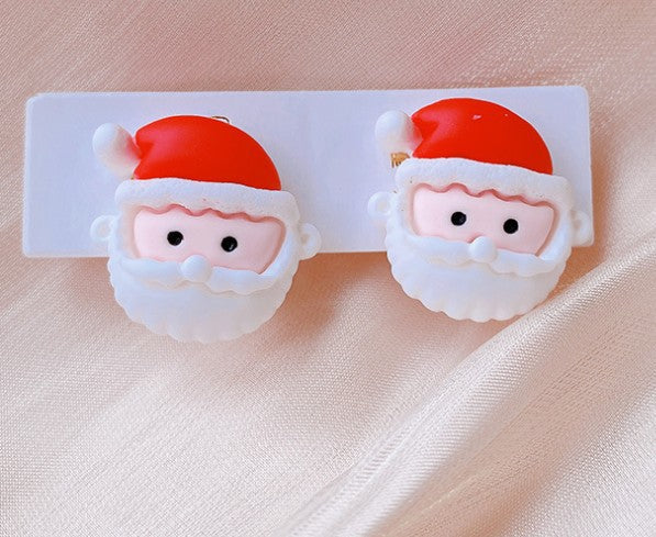 Fashion Santa Claus Plastic Resin Girl's Ear Clips 1 Pair