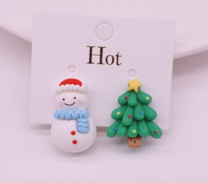 Fashion Santa Claus Plastic Resin Girl's Ear Clips 1 Pair