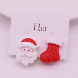 Fashion Santa Claus Plastic Resin Girl's Ear Clips 1 Pair