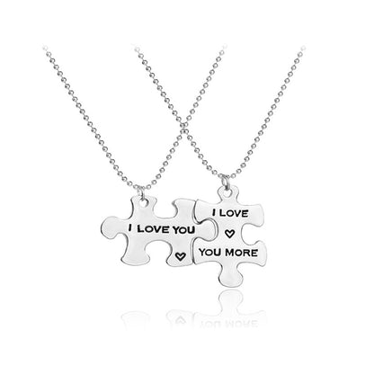 Fashion Heart Shape Alloy Spray Paint Polishing Inlay Zircon Unisex Pendant Necklace 1 Set