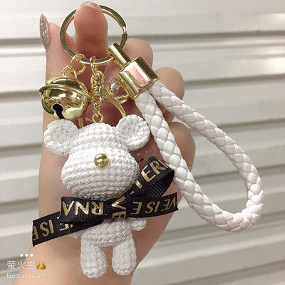 Cute Bear Resin Metal Unisex Bag Pendant Keychain