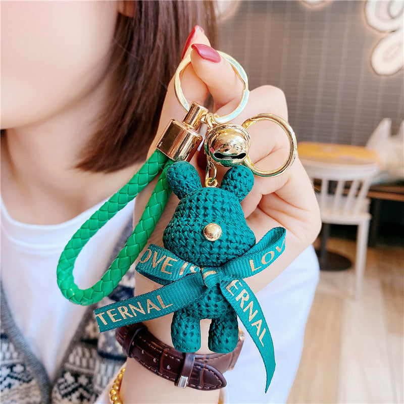 Cute Bear Resin Metal Unisex Bag Pendant Keychain