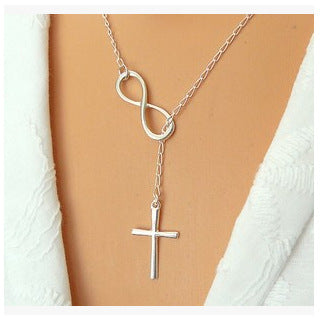 Simple Style Cross Alloy Plating Women'S Necklace 1 Piece