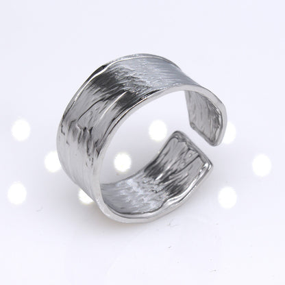 Retro Star Snake Titanium Steel Plating Open Ring 1 Piece