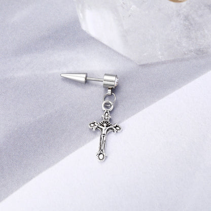 Hollow Star Titanium Steel Hypoallergenic Earrings