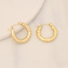 Fashion Round Stainless Steel Plating Earrings 1 Pair