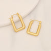 Fashion Round Stainless Steel Plating Earrings 1 Pair