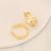 Fashion Round Stainless Steel Plating Earrings 1 Pair