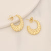 Fashion Round Stainless Steel Plating Earrings 1 Pair