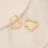 Fashion Round Stainless Steel Plating Earrings 1 Pair