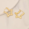 Fashion Round Stainless Steel Plating Earrings 1 Pair