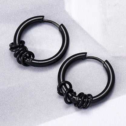 Hollow Star Titanium Steel Hypoallergenic Earrings