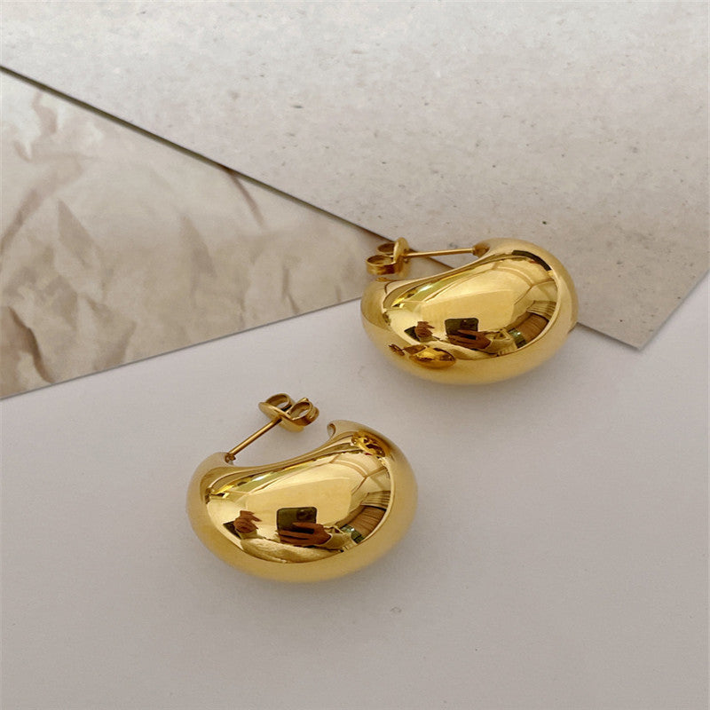 Fashion Solid Color Alloy Plating Women's Earrings 1 Pair