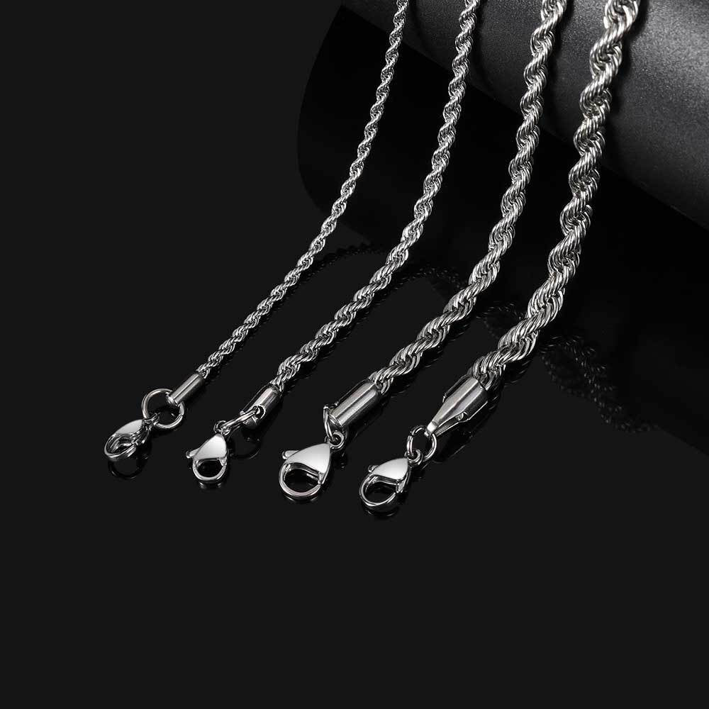 Hip-Hop Geometric Stainless Steel Plating Unisex Necklace