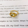 Modern Style Oval Copper Plating Inlay Artificial Gemstones Rings