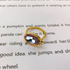 Modern Style Oval Copper Plating Inlay Artificial Gemstones Rings