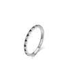 Fashion Round Silver Plating Inlay Zircon Rings 1 Piece