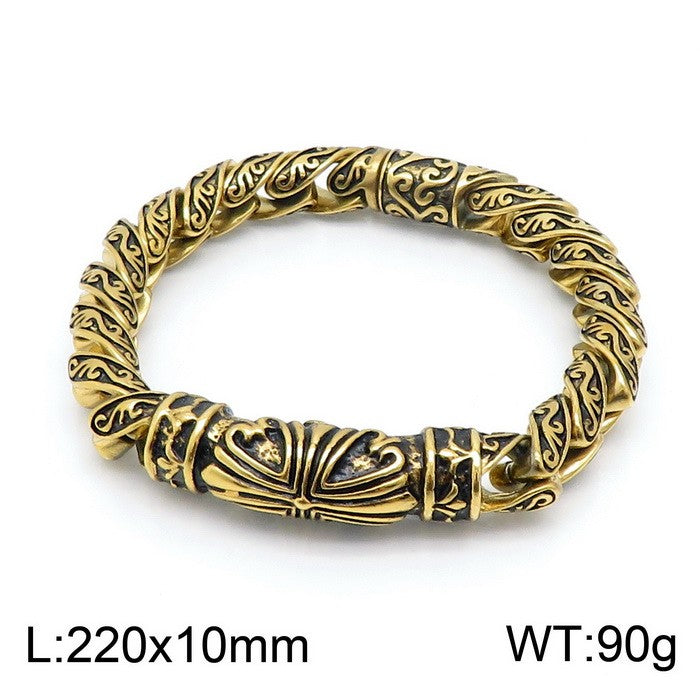 Punk Geometric Stainless Steel Plating Bracelets 1 Piece