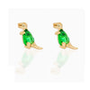 1 Pair Casual Dinosaur Copper Metal Inlay Zircon Ear Studs