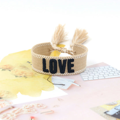 1 Piece Fashion Love Polyester Embroidery Handmade Tassel Unisex Bracelets