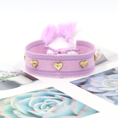 1 Piece Bohemian Tassel Heart Shape Polyester Unisex Bracelets