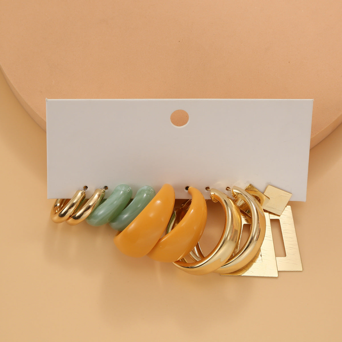 1 Set Fashion C Shape Plating Metal Earrings