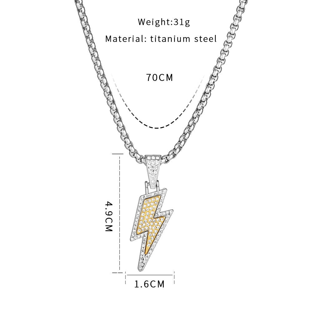 Hip-hop Geometric Titanium Steel Polishing Pendant Necklace 1 Piece