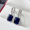 Fashion Square Copper Inlay Zircon Drop Earrings 1 Pair