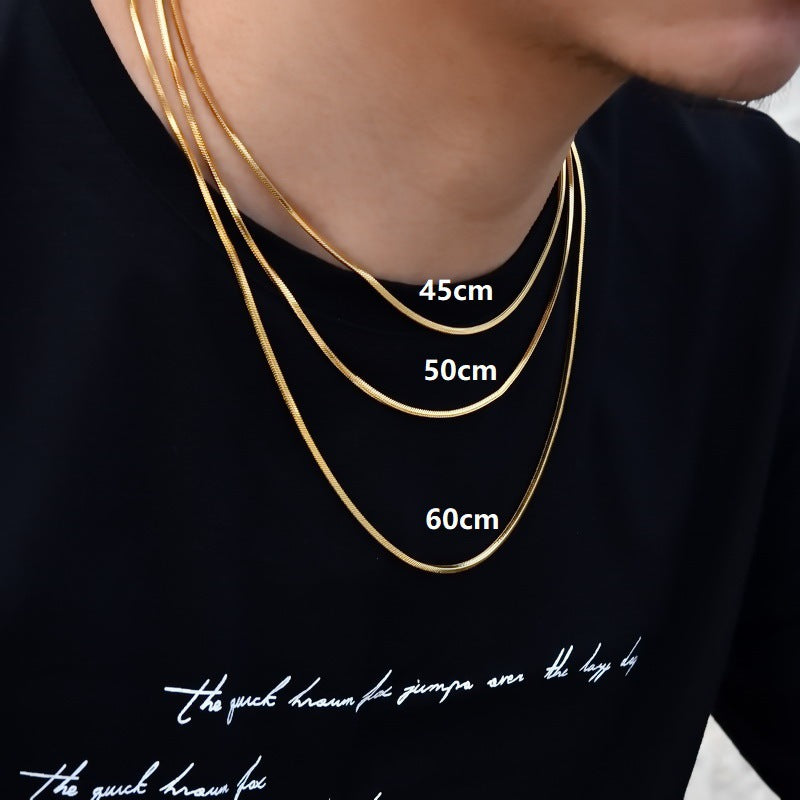 Fashion Solid Color Titanium Steel Plating Necklace 1 Piece