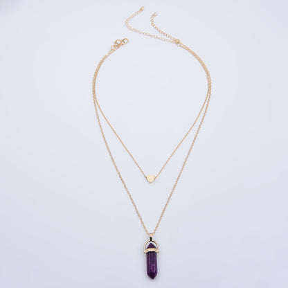 Simple Style Geometric Artificial Crystal Alloy Plating Artificial Crystal Women's Necklace