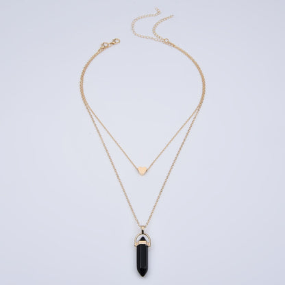 Simple Style Geometric Artificial Crystal Alloy Plating Artificial Crystal Women's Necklace