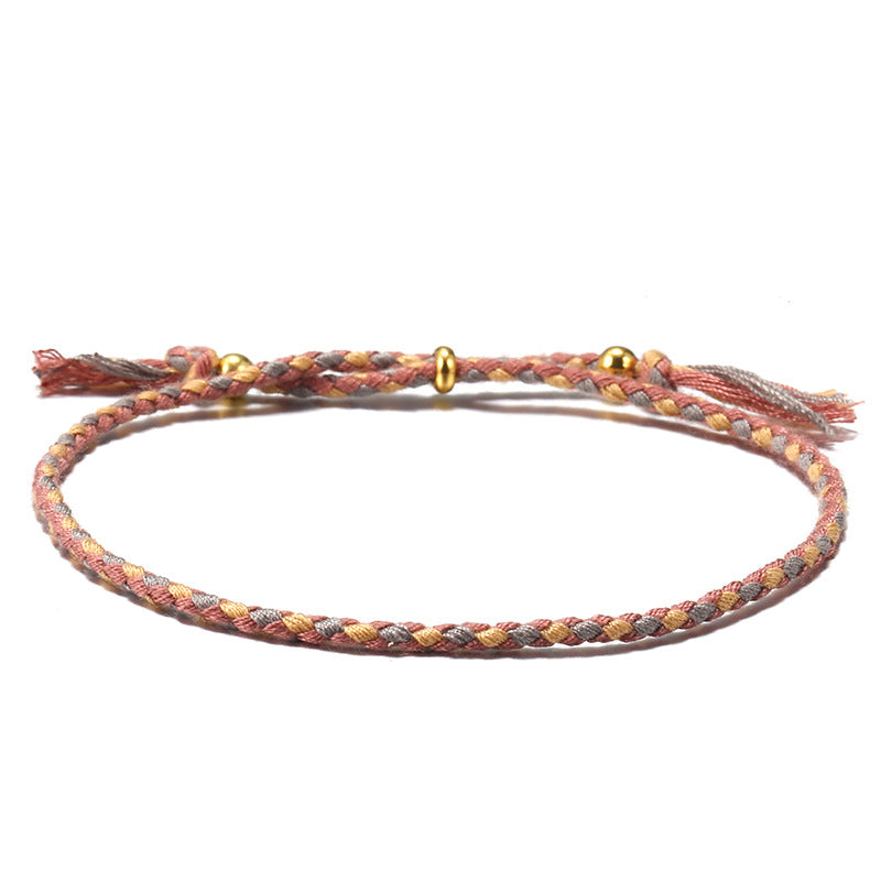 Fashion Geometric Cotton Braid Copper Unisex Bracelets