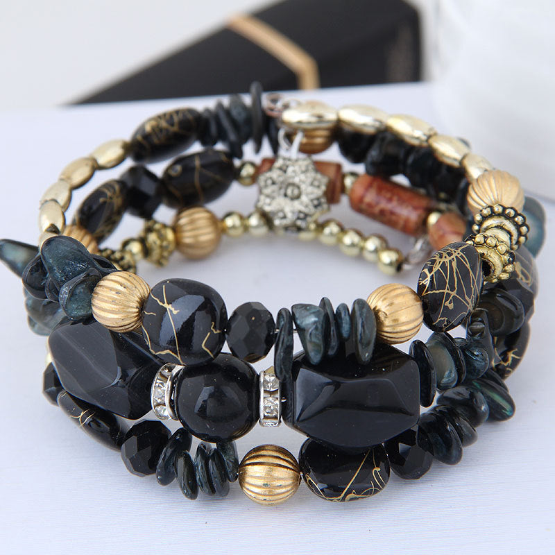 Fashion Water Droplets Artificial Gemstones Inlaid Gemstone Artificial Crystal Women's Bracelets 1 Piece