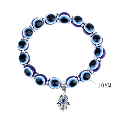 Fashion Devil'S Eye Synthetic Resin Beaded Unisex Bracelets