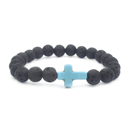 Ethnic Style Cross Stone Beaded Bracelets