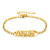 Fashion Letter Stainless Steel Gold Plated Bracelets