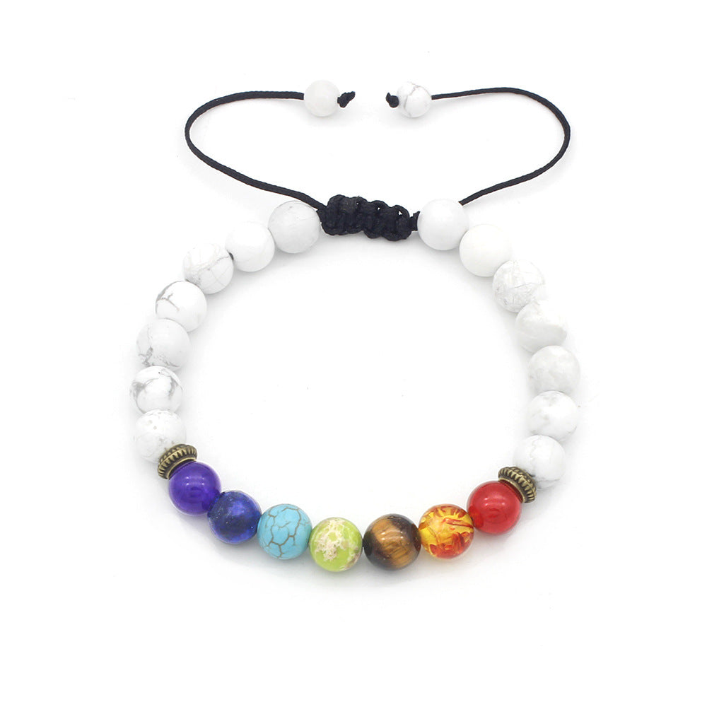 Ethnic Style Round Stone Beaded Unisex Bracelets