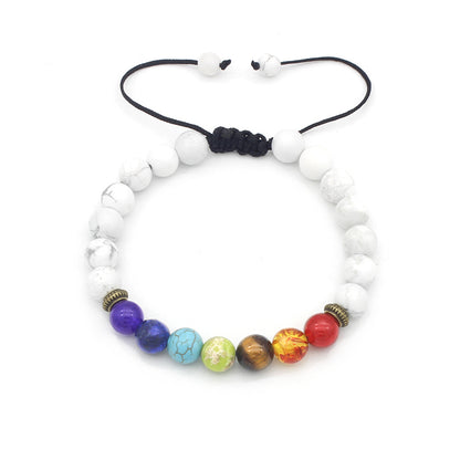 Ethnic Style Round Stone Beaded Unisex Bracelets