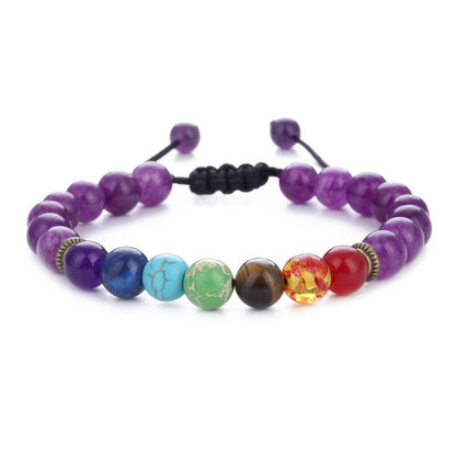 Ethnic Style Round Stone Beaded Unisex Bracelets