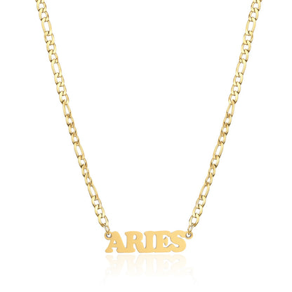 Simple Style Letter Stainless Steel Gold Plated Necklace