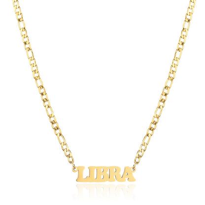 Simple Style Letter Stainless Steel Gold Plated Necklace