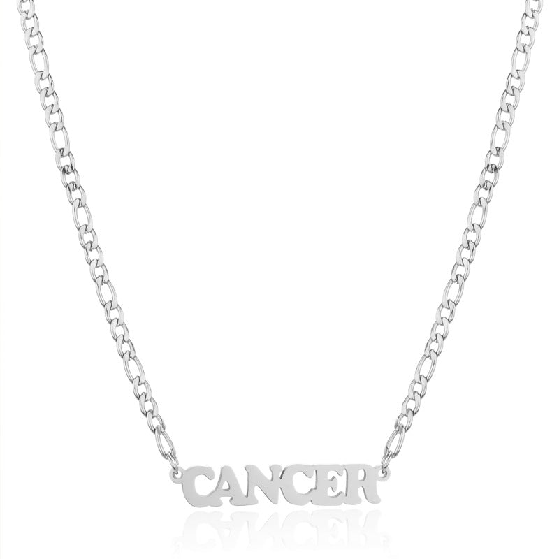 Simple Style Letter Stainless Steel Gold Plated Necklace