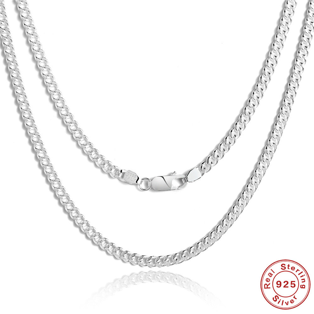 Simple Style Solid Color Sterling Silver Plating Necklace 1 Piece