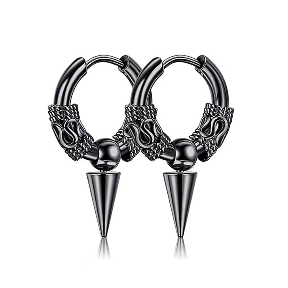 1 Piece Fashion Dragon Plating Stainless Steel Earrings