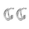 Fashion Solid Color Stainless Steel Plating Earrings 1 Pair